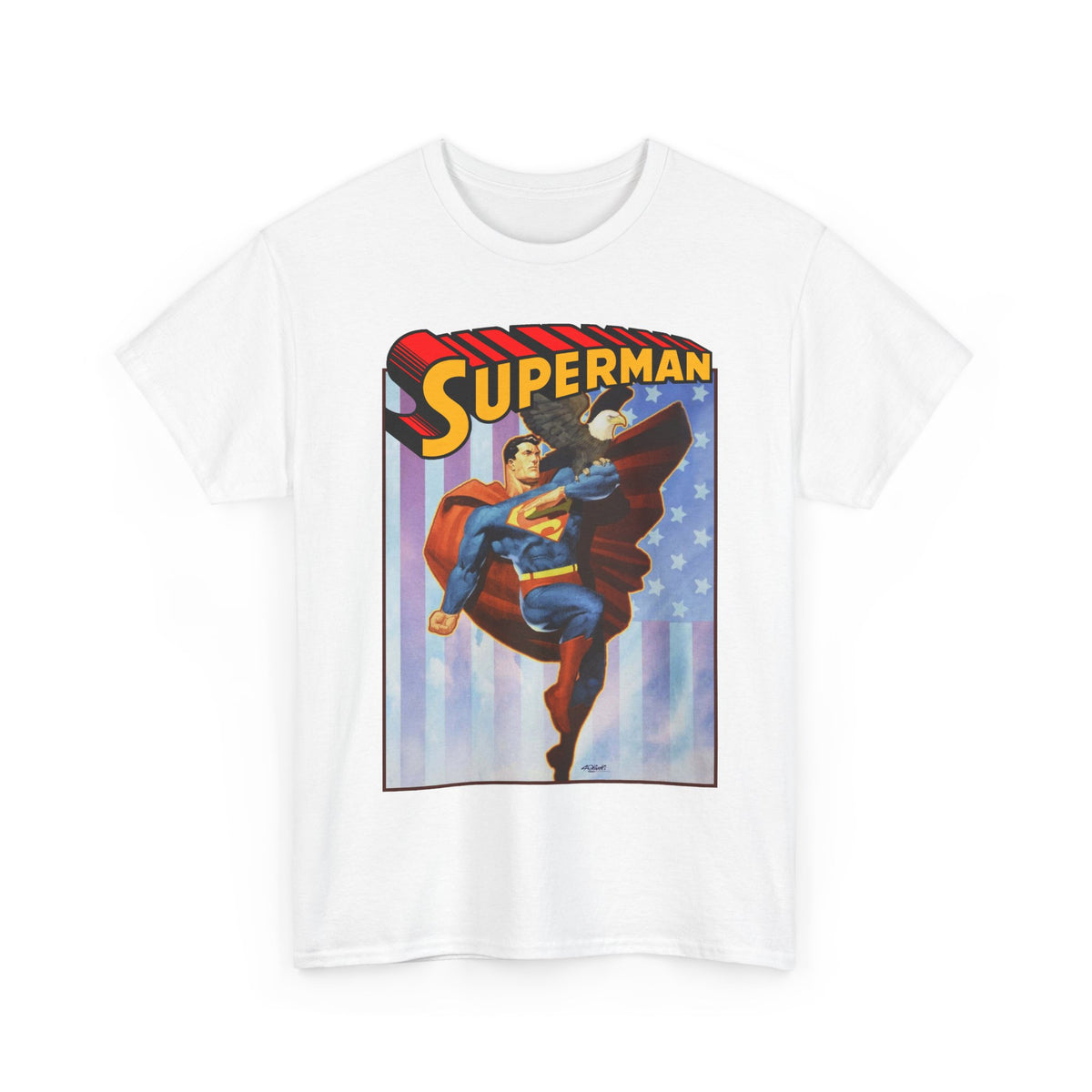 Superman With Eagle T-Shirt - Ariel Olivetti Art - DC Comics