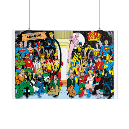 Justice League of America/Justice Society of America Rolled Poster - George Perez - DC Comics - Multiple Sizes Up to 24"x36"