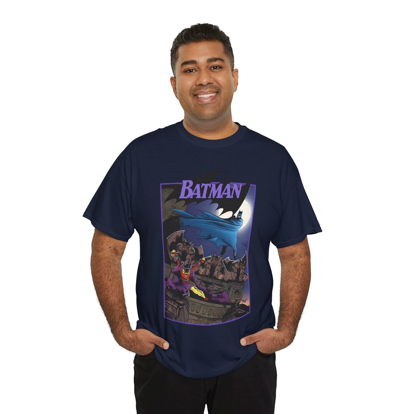 Batman T-Shirt - Norm Breyfogle Art - Etrigan, the Demon - Gotham City and Gargoyles - DC Comics