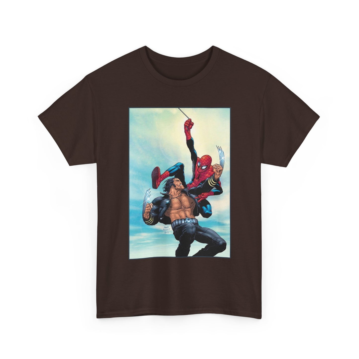 Wolverine Vs Spider-Man T-Shirt - Frank Quitely Art - Marvel Comics