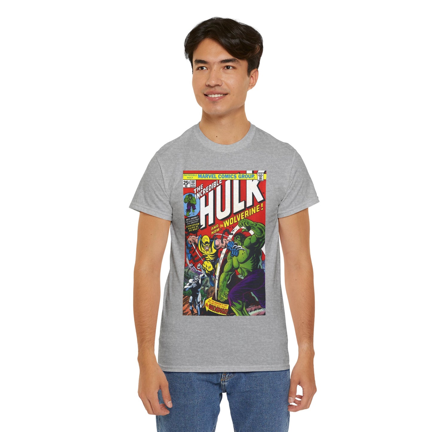 Incredible Hulk #181 T-Shirt - First Appearance of Wolverine - Vs The Wendigo - Marvel Comics