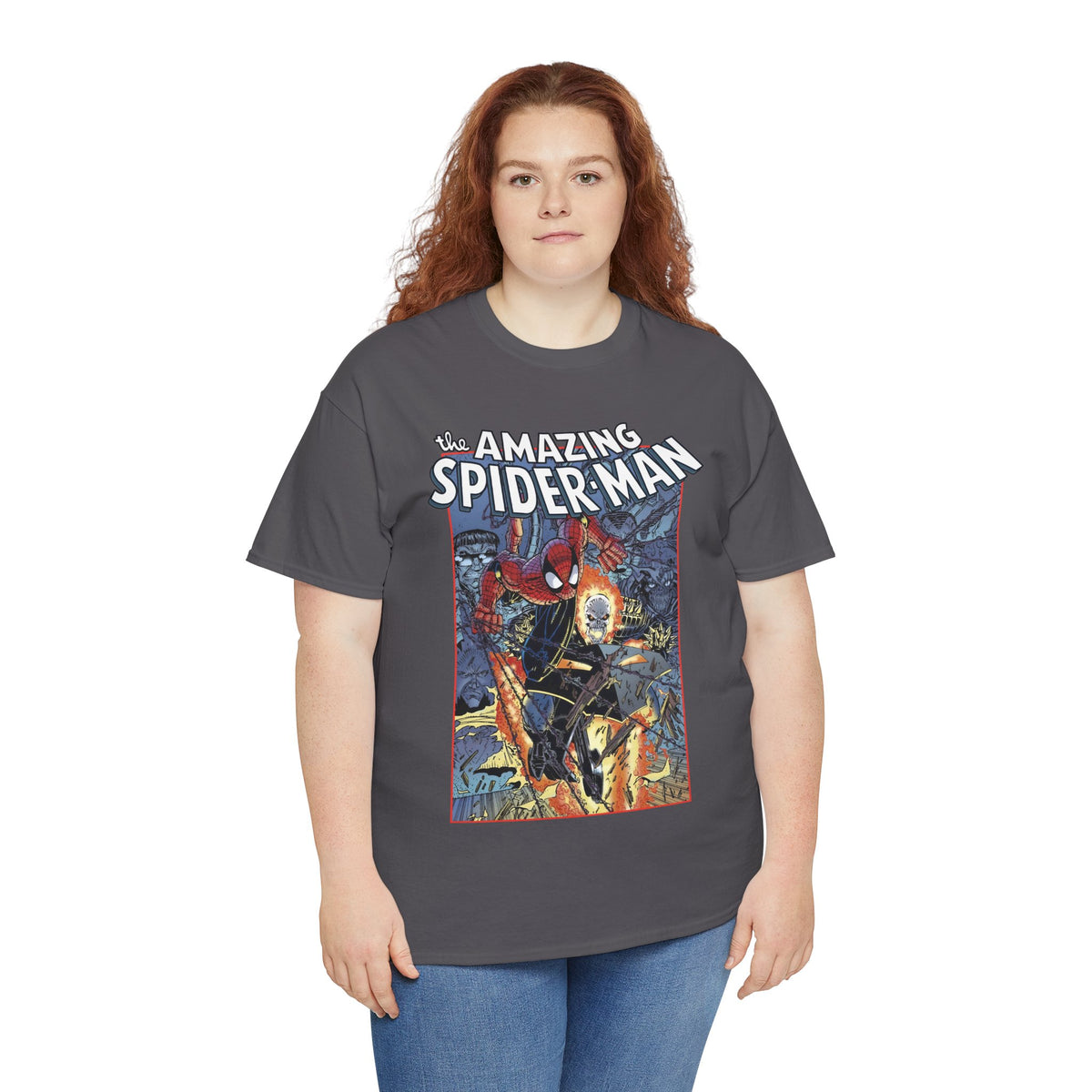 Amazing Spider-Man & Ghost Rider T-Shirt - Erik Larsen Art - Sinister Six - Marvel Comics