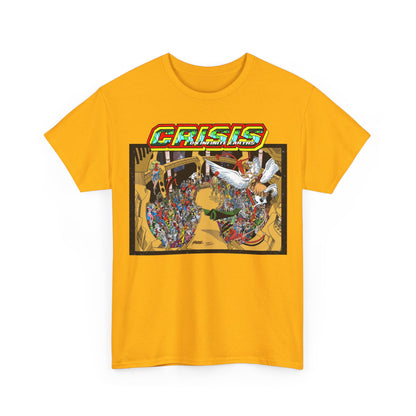 Crisis on Infinite Earths T-Shirt - George Perez & Jerry Ordway Art - The Monitor's Satellite - DC Comics