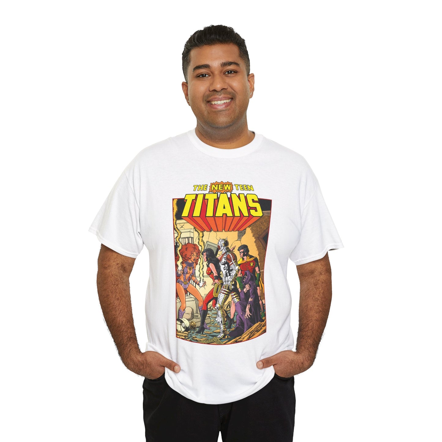 New Teen Titans T-Shirt - George Perez Art - #16 Cover - Wonder Girl, Robin, Starfire - DC Comics