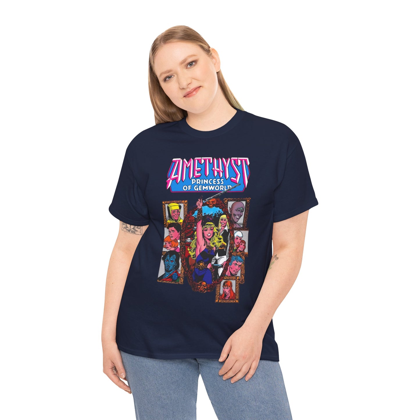 Amethyst Princess of Gemworld T-Shirt - Ernie Colon Art - Sardonyx, Dark Opal, Granch, Citrina - DC Comics