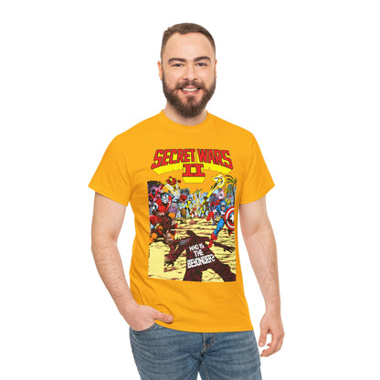 Secret Wars II T-Shirt - John Byrne Art - X-Men, New Mutants, Captain America - The Beyonder - Marvel Comics Series, 1980s