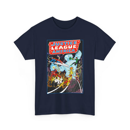 Justice League T-Shirt - George Perez Art - Tornado Tyrant - Superman, Firestorm, Flash, Wonder Woman, Green Lantern - DC Comics