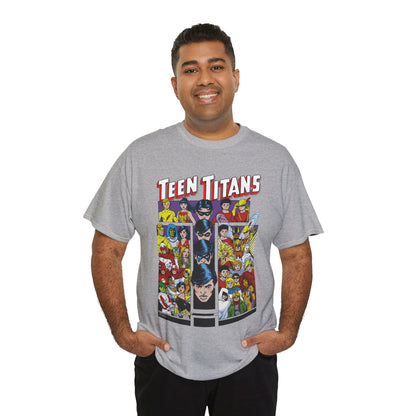 Teen Titans T-Shirt - George Perez Art - Wonder Girl, Bumblebee, Kid Flash, Starfire, Cyborg, Raven, Lilith, Flash, Hawn & Dove, Robin - DC Comics
