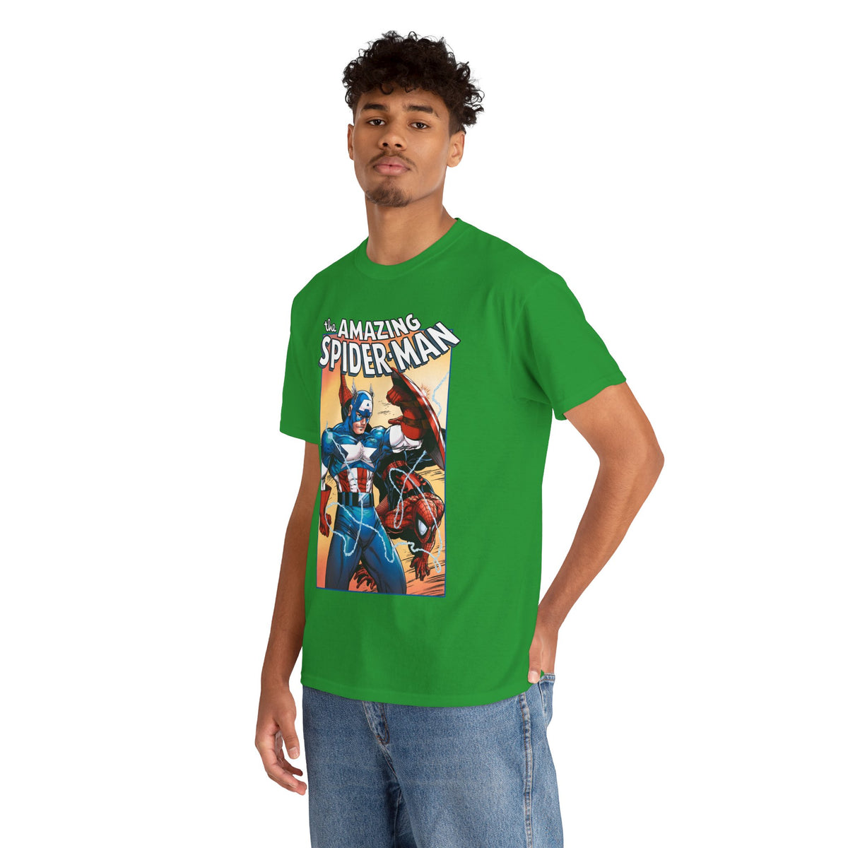 Amazing Spider-Man & Captain America T-Shirt - Todd McFarlane Art - Marvel Comics