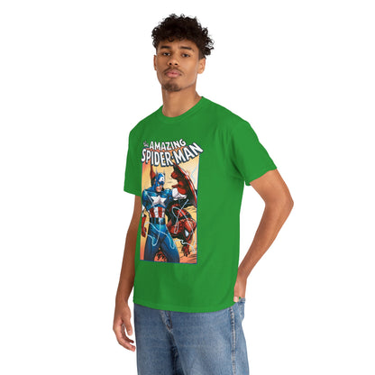 Amazing Spider-Man & Captain America T-Shirt - Todd McFarlane Art - Marvel Comics