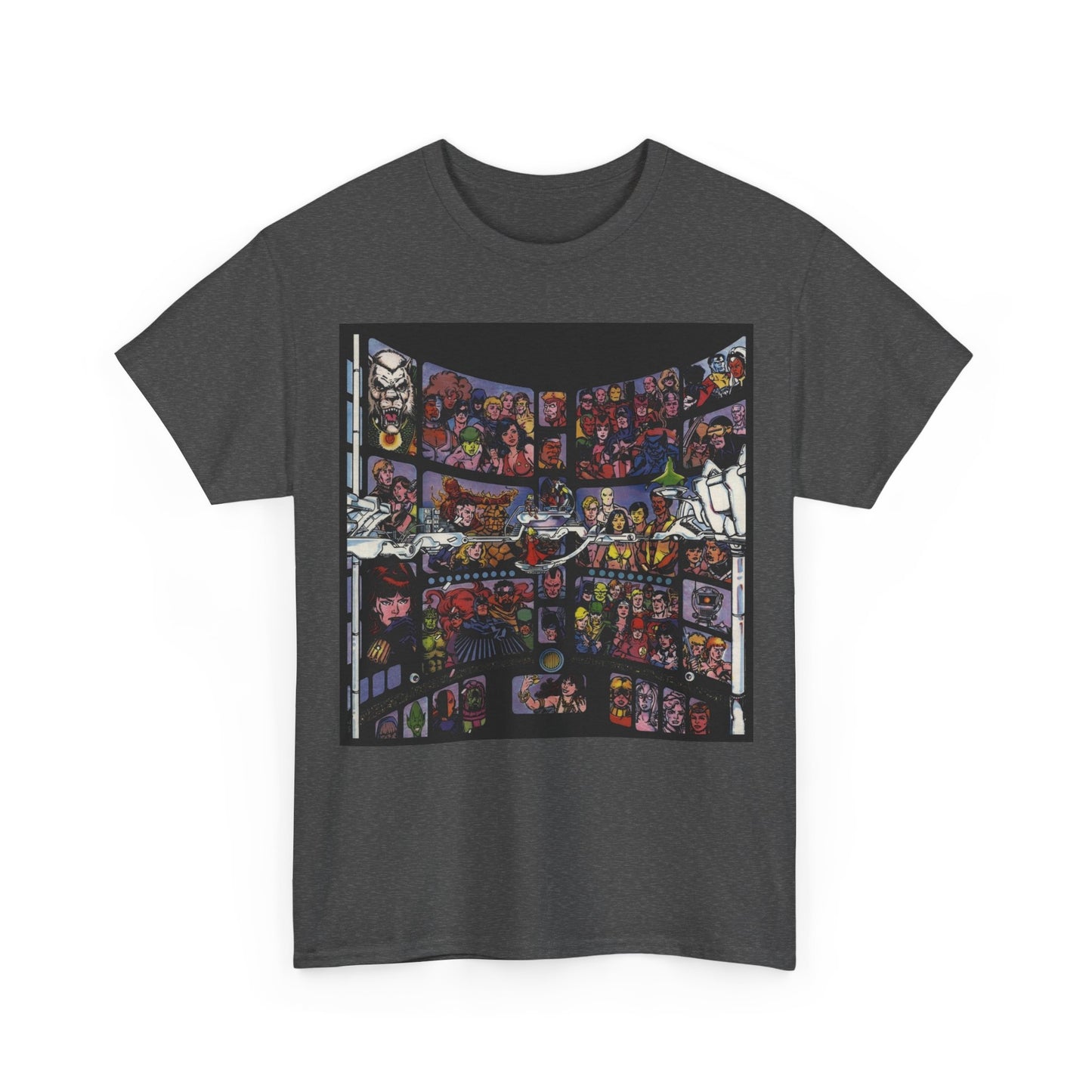 Focus on George Perez T-Shirt - Monitor, New Teen Titans, Avengers, Fantastic Four - DC & Marvel Comics - Note: Black Tee is a Negative Space Piece and is Borderless