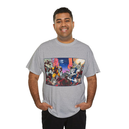 Wolverine & Punisher T-Shirt - Jim Lee Art - Vs The Hand - Marvel Comics