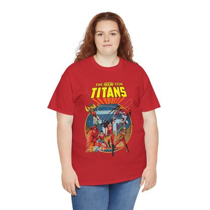 New Teen Titans T-Shirt - George Perez Art - Wonder Girl, Flash, Robin, Speedy, Aqualad, Hawk - DC Comics