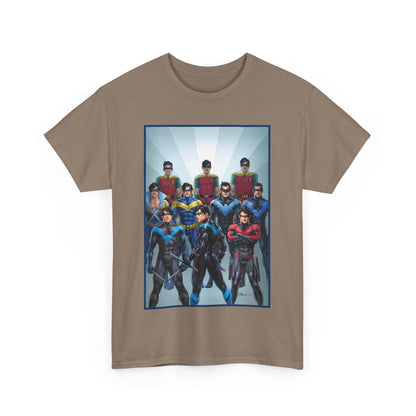 Nightwing Through the Ages T-Shirt - Nicola Scott Art - Dick Grayson, Robin the Boy Wonder - Batman Sidekick - New Teen Titans Leader - DC Comics