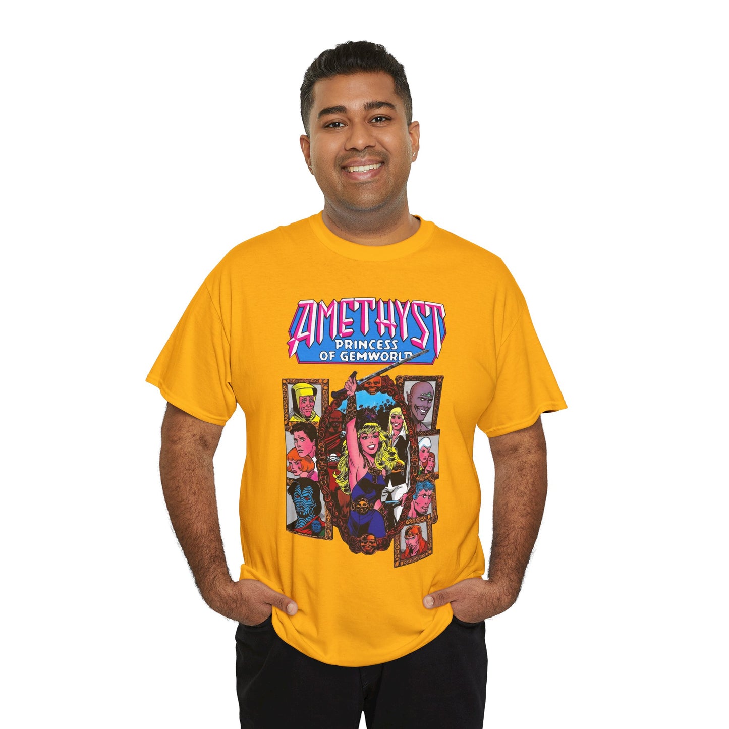 Amethyst Princess of Gemworld T-Shirt - Ernie Colon Art - Sardonyx, Dark Opal, Granch, Citrina - DC Comics