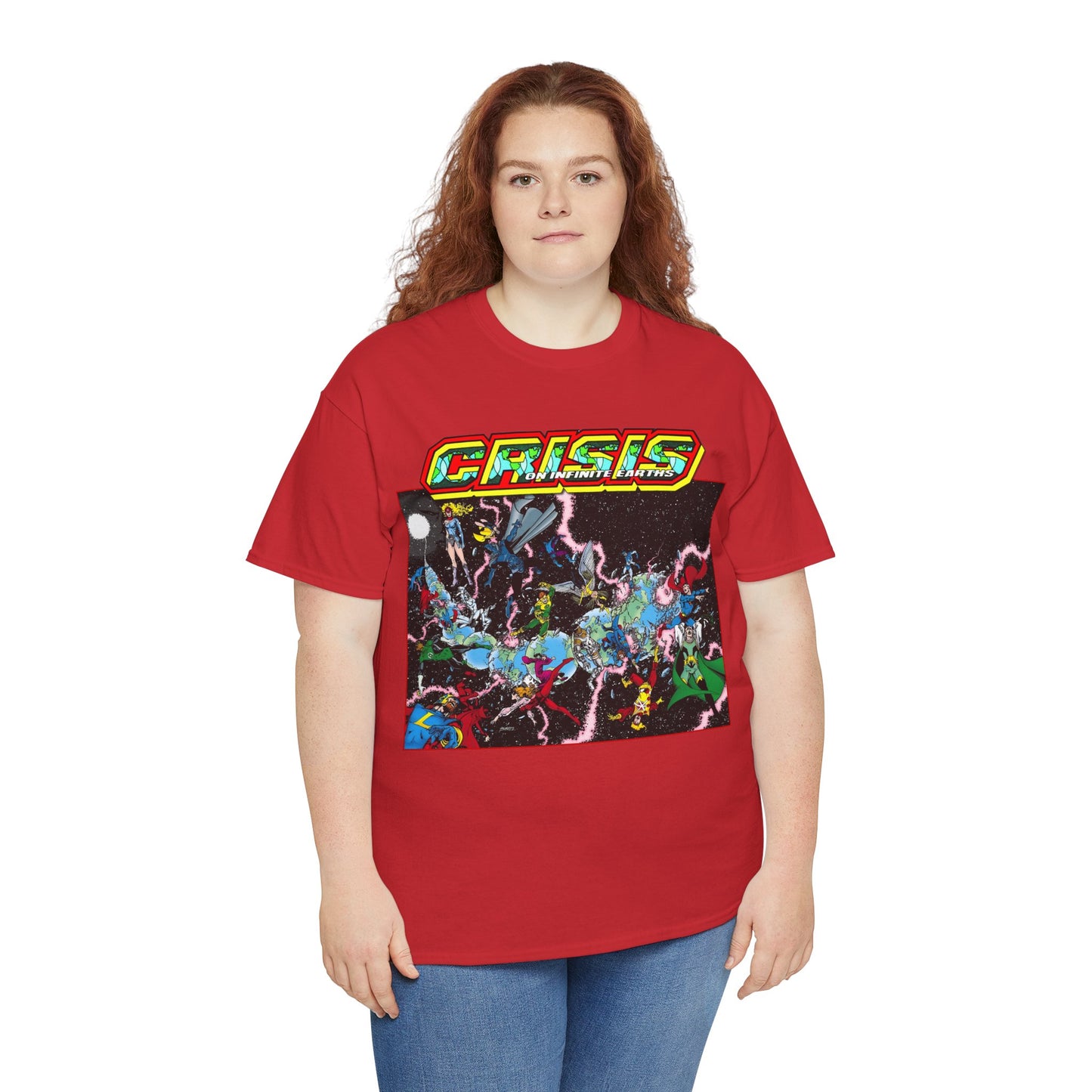 Crisis on Infinite Earths T-Shirt - George Perez Art - #1 Cover, First Issue - Harbinger, Pariah, Obsidian, Firestorm - DC Comics