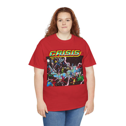 Crisis on Infinite Earths T-Shirt - George Perez Art - #1 Cover, First Issue - Harbinger, Pariah, Obsidian, Firestorm - DC Comics