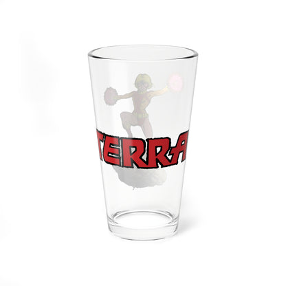 Terra Pint Glass, 16oz - George Perez Art - New Teen Titans - 1980s DC Comics