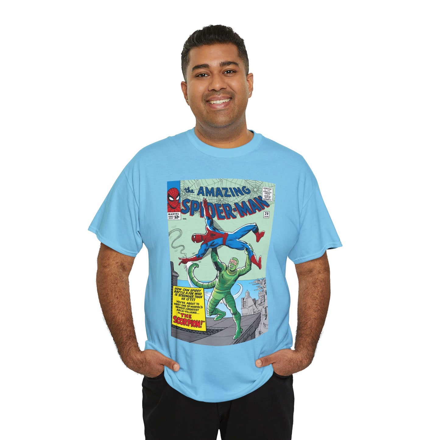 Amazing Spider-Man T-Shirt - Steve Ditko Art - Vs The Scorpion - Marvel Comics