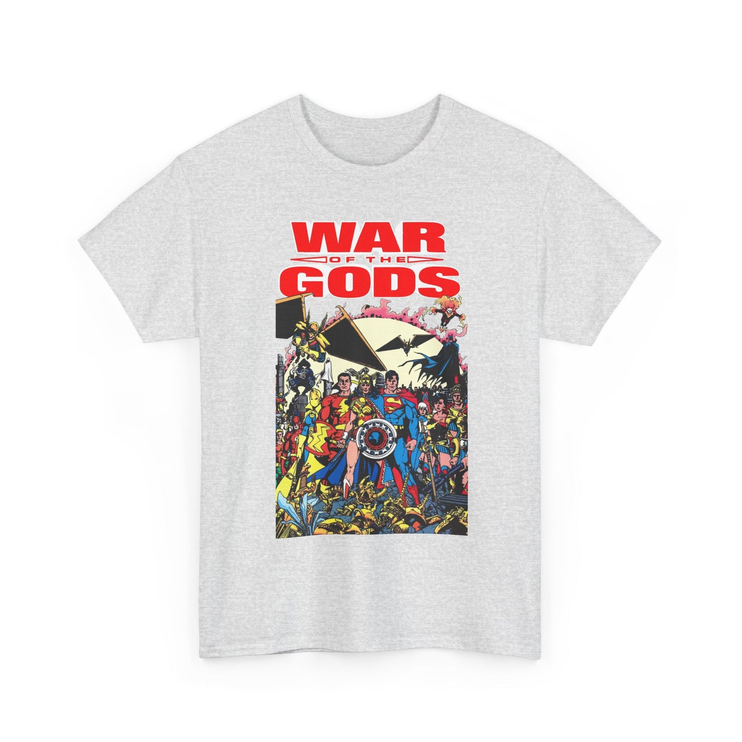 War of the Gods T-Shirt - George Perez Art - Wonder Woman Story - Superman, Captain Marvel, Hawkman, Firestorm, Dr Fate, Troia, Lobo, Batman - DC Comics