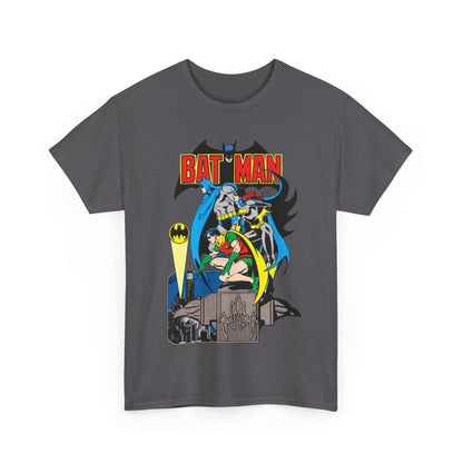 Batman, Robin & Batgirl T-Shirt - José Luis García-López Art - DC Comics Style Guide - 1970s Retro Art - Gotham City - Bat Signal