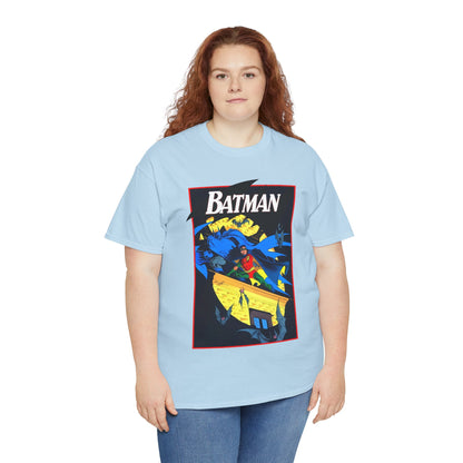 Batman & Robin T-Shirt - Norm Breyfogle Art - Surrounded by Bats in Gotham City - DC Comics