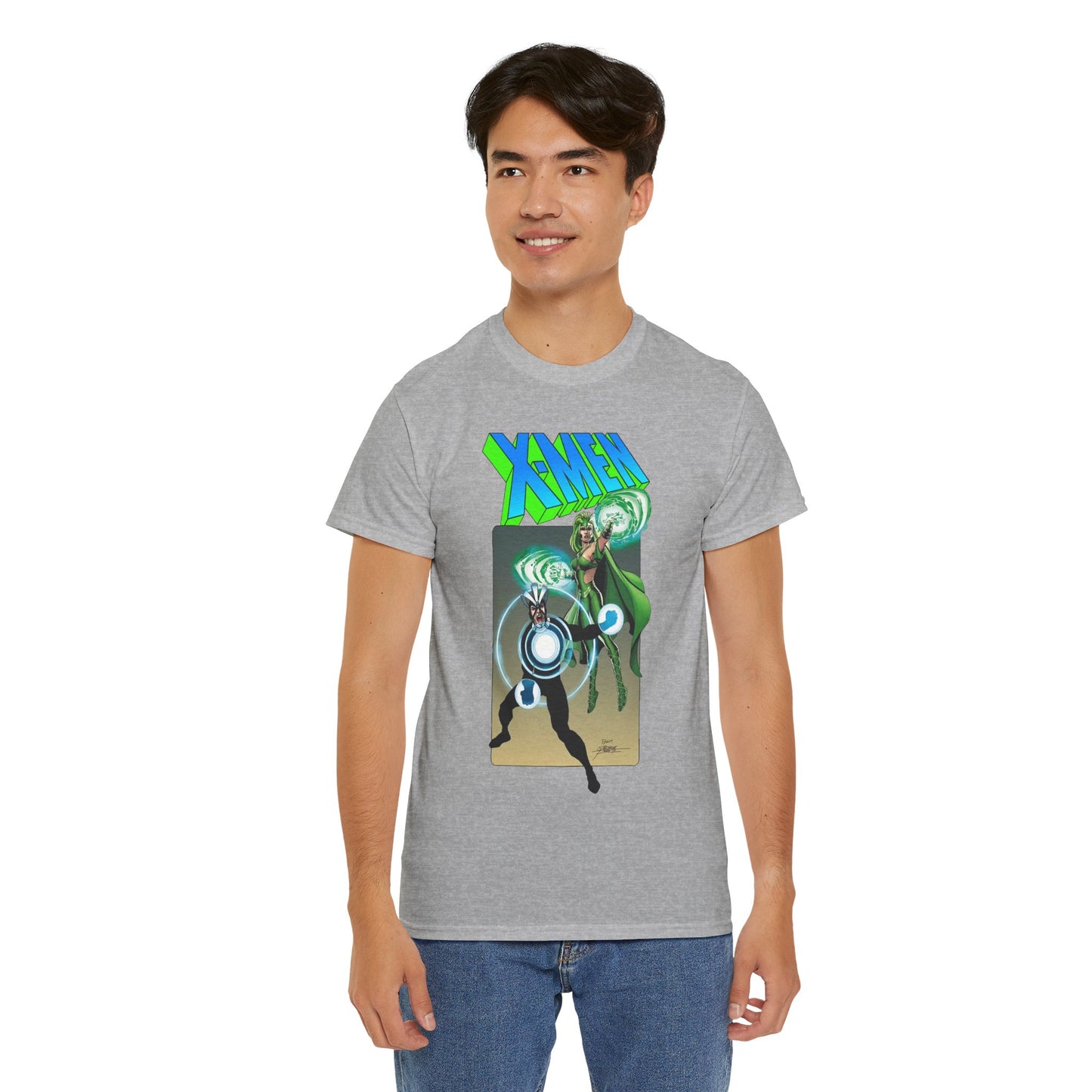 Havok & Polaris T-Shirt - George Perez Art - Uncanny X-Men Members - Marvel Comics Mutants