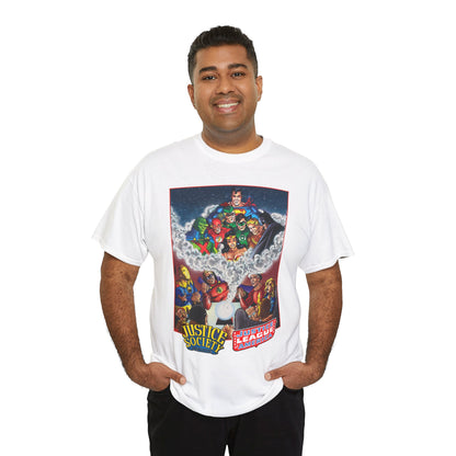Justice Society & Justice League T-Shirt - George Perez Art - Golden & Silver Age - DC Comics