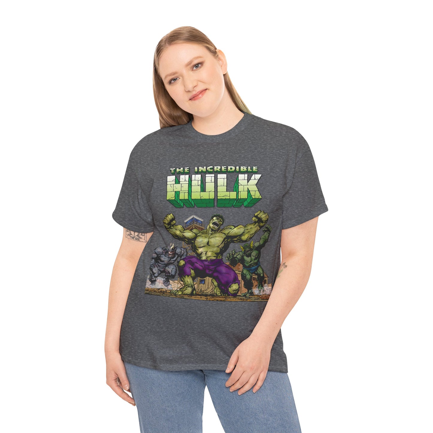 Incredible Hulk T-Shirt - Classic John Byrne Art - Rhino, Abomination - Marvel Comics - Bruce Banner