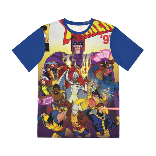 X-Men '97 Polyester Tee (All-Over Print) - Magneto, Wolverine, Gambit, Storm, Rogue, Colossus - Marvel Comics