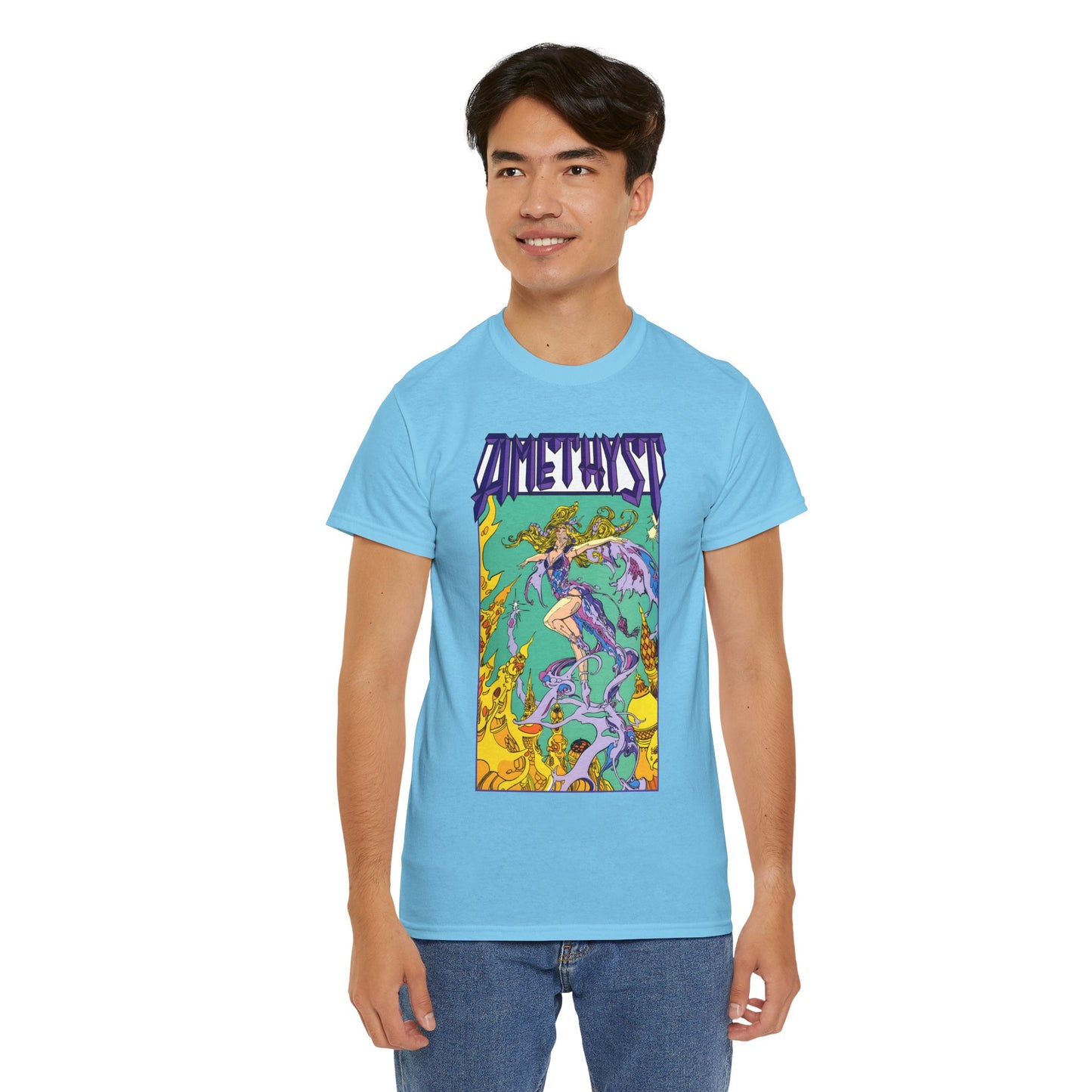 Amethyst T-Shirt - Esteban Maroto Art - Princess of Gemworld - 1980s Series - DC Comics