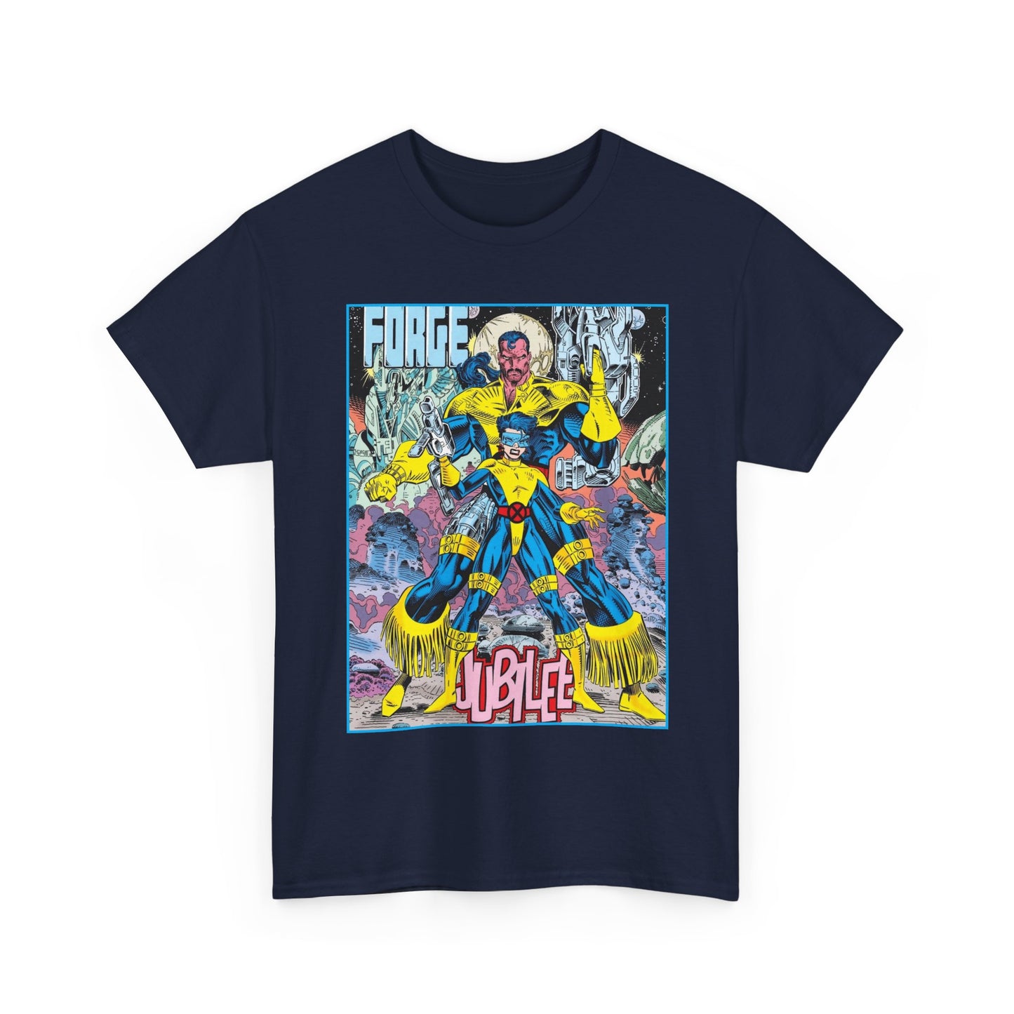 Forge & Jubille T-Shirt - Liam Sharp Art - X-Men Mutants - Marvel Comics