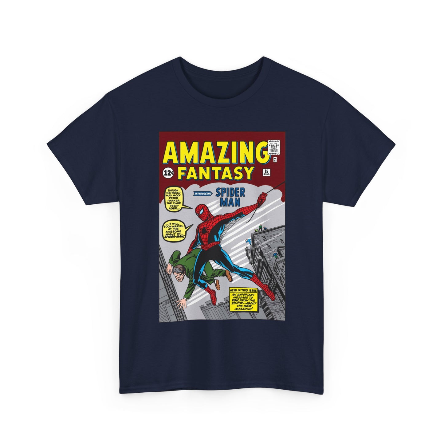 Amazing Fantasy #15 T-Shirt - Steve Ditko Art - 1st Appearance of Spider-Man - 2026 Movie - Marvel Comics