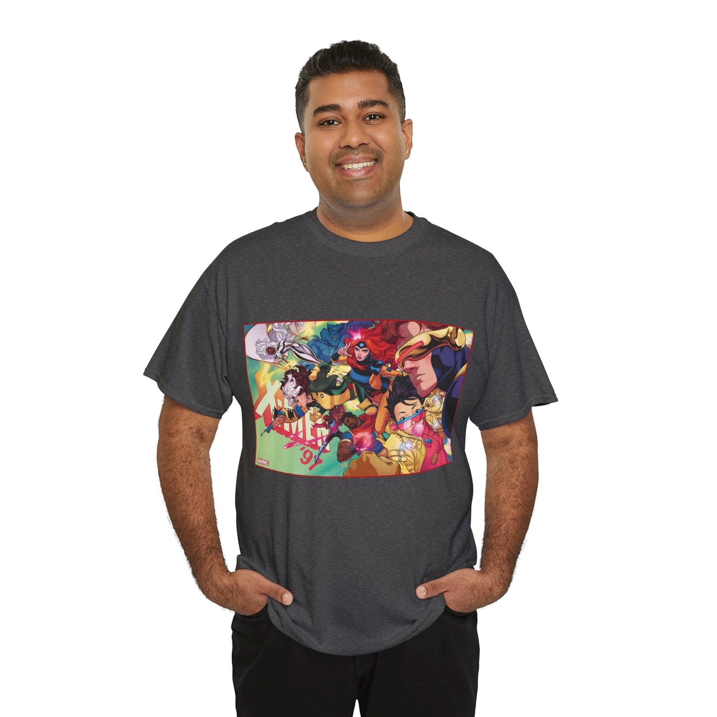 X-Men '97 T-Shirt - Russell Dauterman Art - Cyclops, Jean Grey, Rogue, Storm, Jubilee, Beast, Gambit, Bishop, Wolverine - Marvel Comics