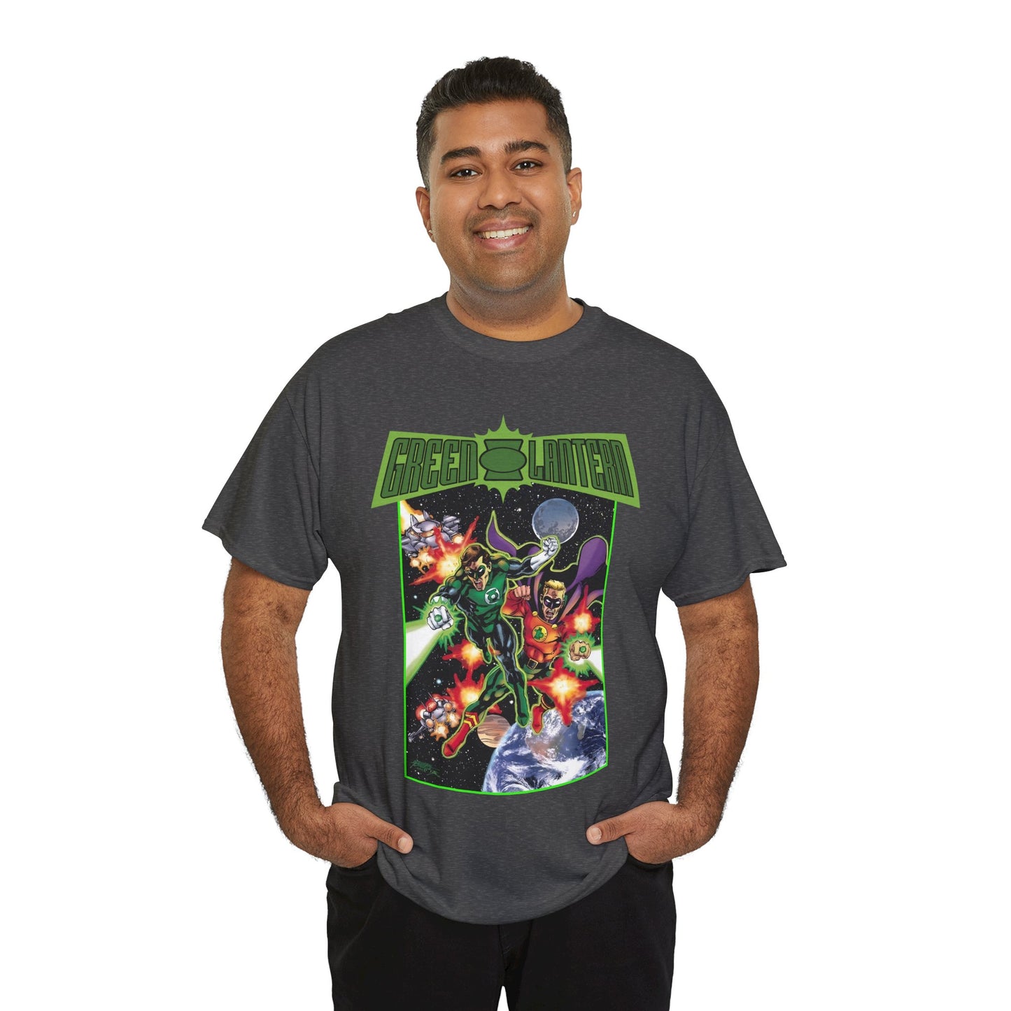 Green Lantern T-Shirt - George Perez Art - Hal Jordan & Alan Scott - Silver Age & Golden Age - DC Comics