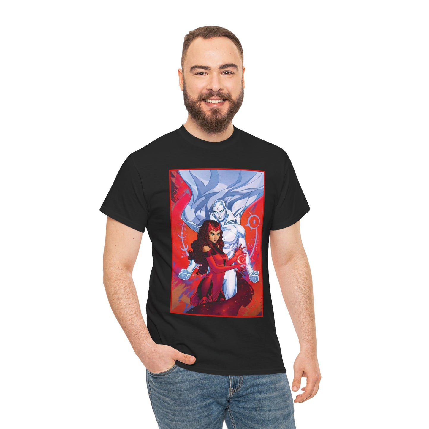 Scarlet Witch & Vision T-Shirt - Russell Dauterman Art - Avengers Members - Marvel Comics