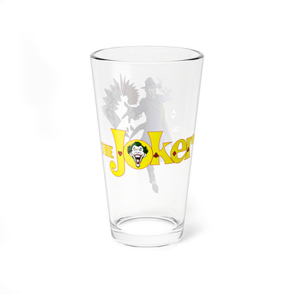 Joker Pint Glass, 16oz - Clown Prince of Crime - Batman Arch-Villain - Gotham City - DC Comics Art