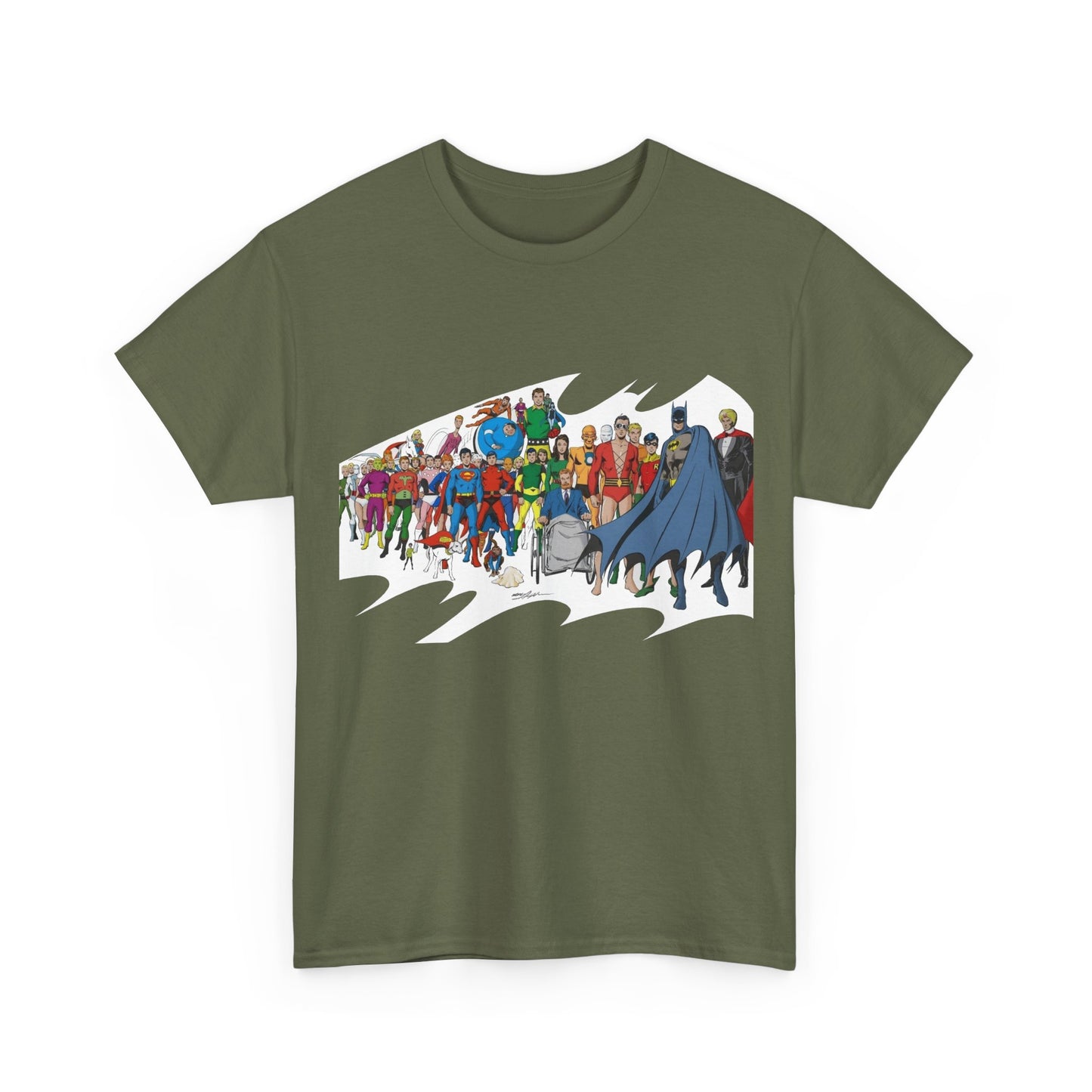 Batman T-Shirt - Neal Adams Art - Plastic Man, Sargon, Robin, Doom Patrol, Superboy, Legion of Super-Heroes - 100-Page Giant Cover Art - DC Comics