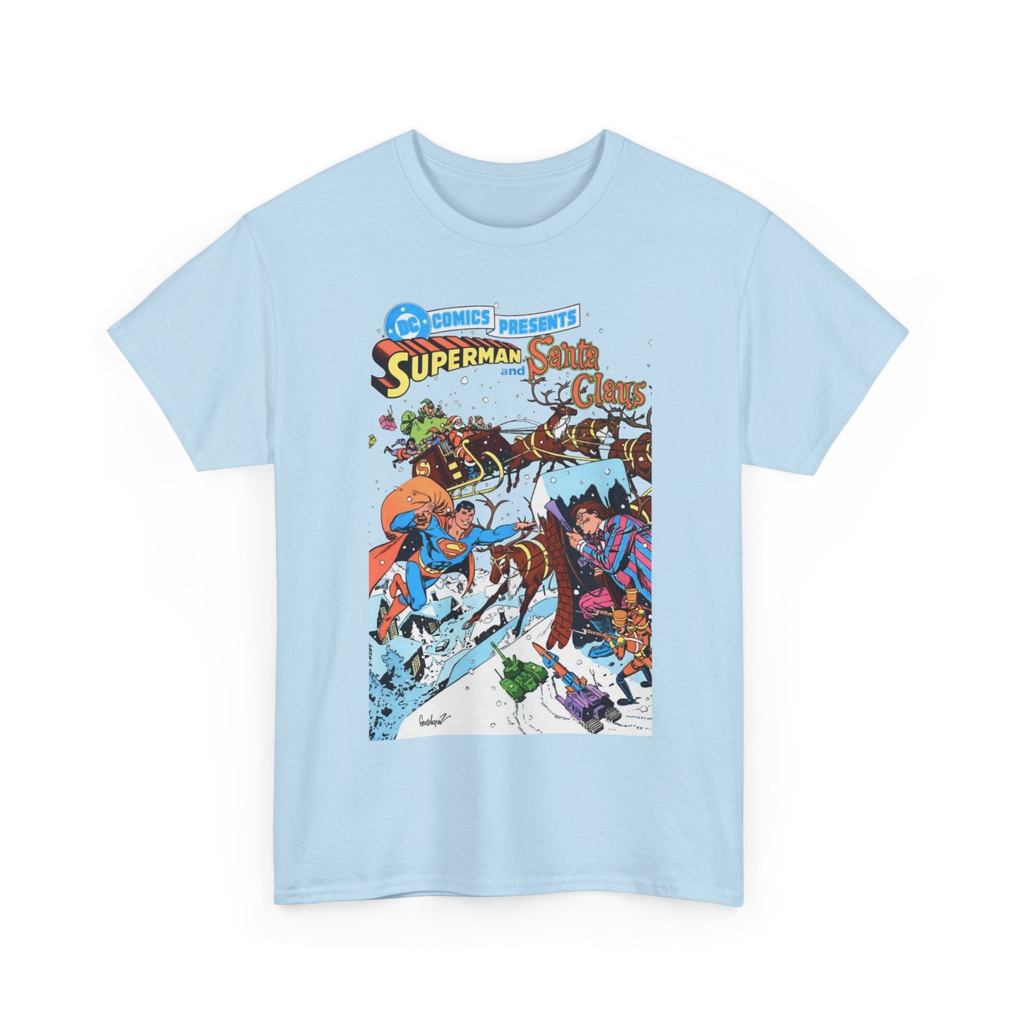 Superman & Santa Claus T-Shirt - José Luis García-López Art - DC Comics Presents #67 - Vs. Toyman