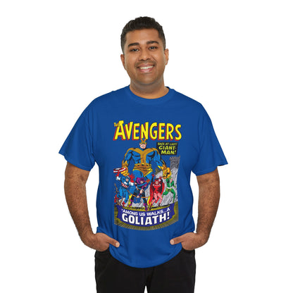 Avengers T-Shirt - Silver Age Art - Early Giant-Man Appearance - Captain America, Hawkeye, Scarlet Witch, Quicksilver - Marvel Comics