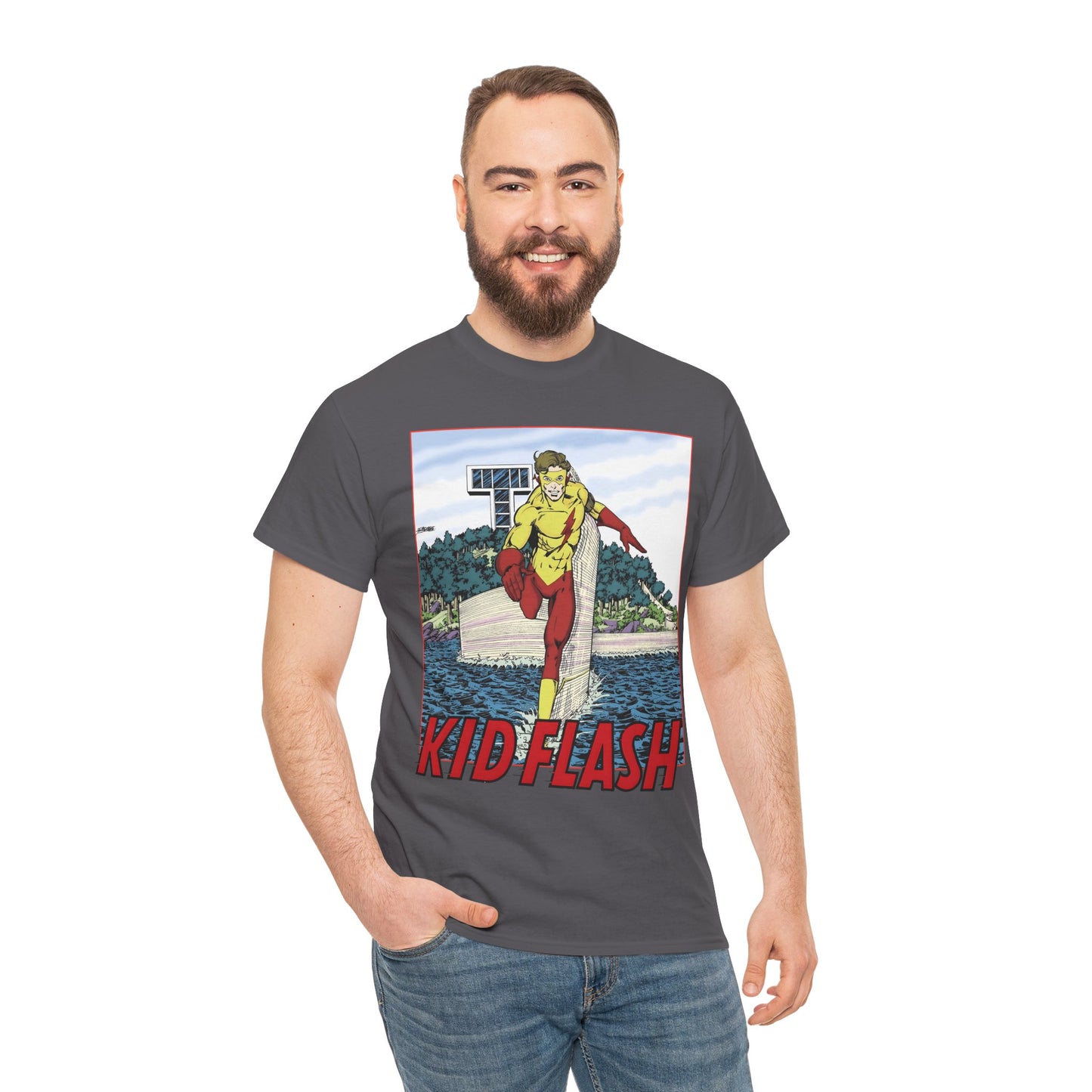 Kid Flash T-Shirt - George Perez Art - Wally West - New Teen Titans Member - Titans Tower - Future Flash - DC Comics