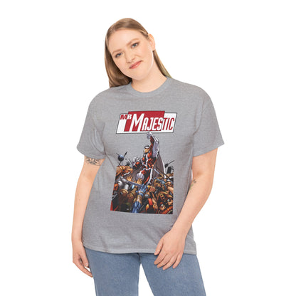 Mr. Majestic T-Shirt - Ed McGuiness Art - Flying Above His Attackers - DC/Wildstorm Comics