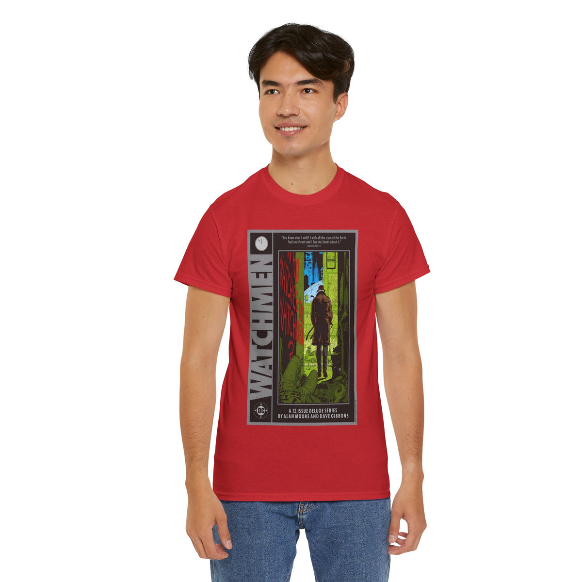 Watchmen Ad T-Shirt - Dave Gibbons Art - Rorschach - DC Comics
