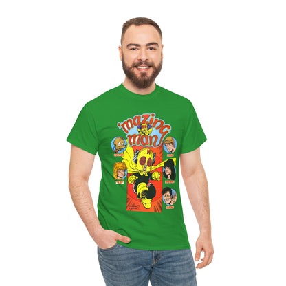 'Mazing Man T-Shirt - DeStefano & Kesel Art - Funny 1980s Comic Series - DC Comics