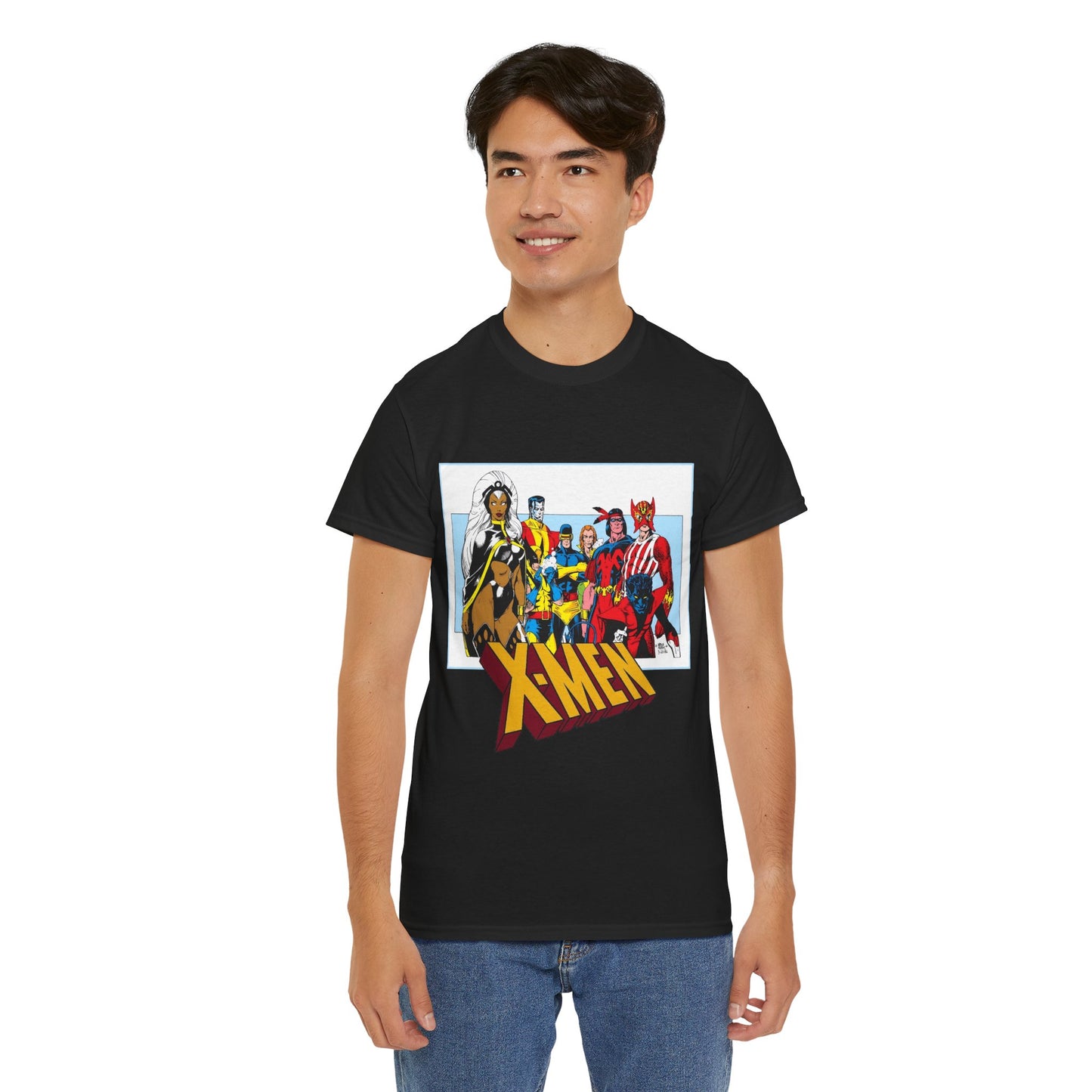 X-Men T-Shirt - Arthur Adams Art - Cyclops, Nightcrawler, Storm, Wolverine, Thunderbird, Sunfire, Banshee - Marvel Comics