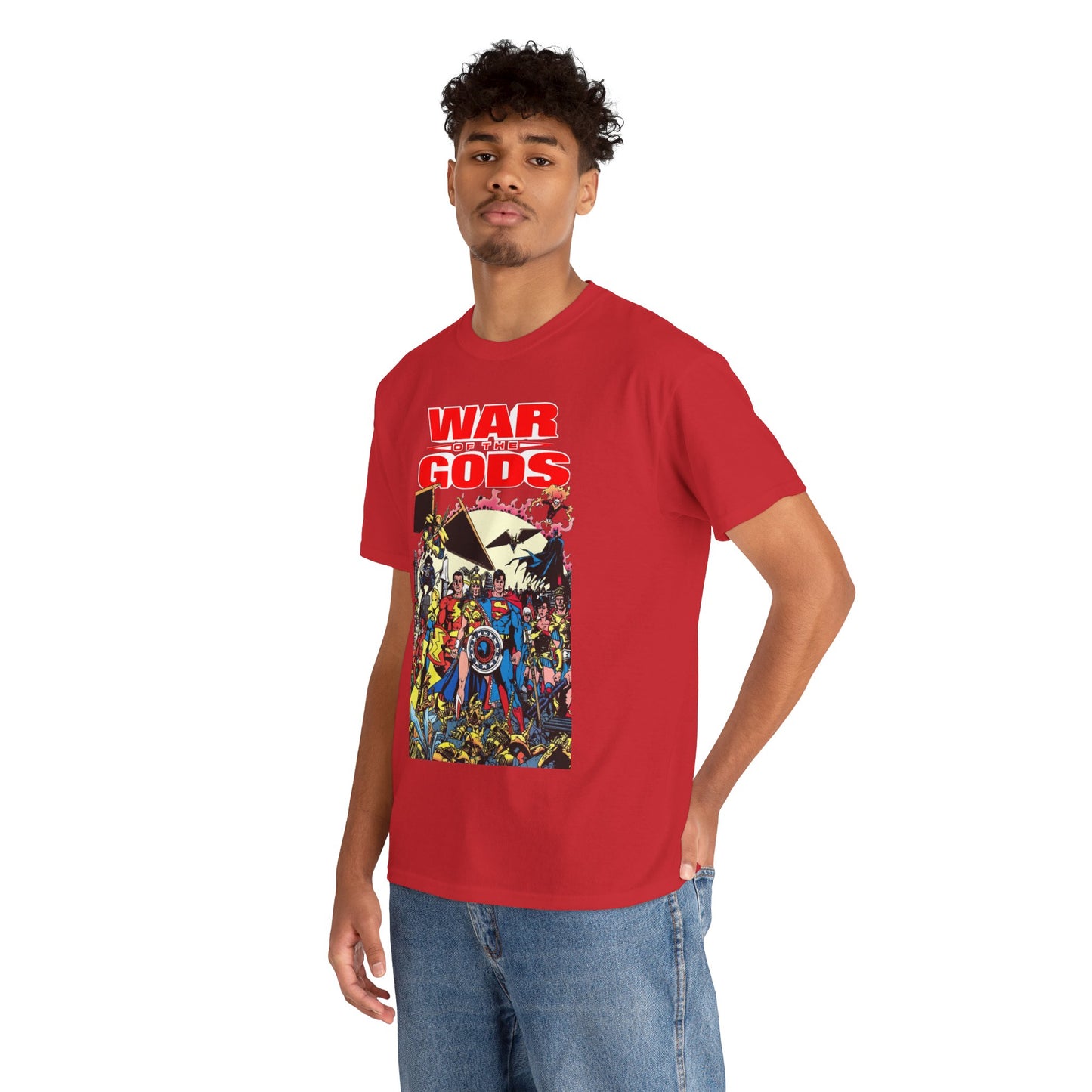 War of the Gods T-Shirt - George Perez Art - Wonder Woman Story - Superman, Captain Marvel, Hawkman, Firestorm, Dr Fate, Troia, Lobo, Batman - DC Comics