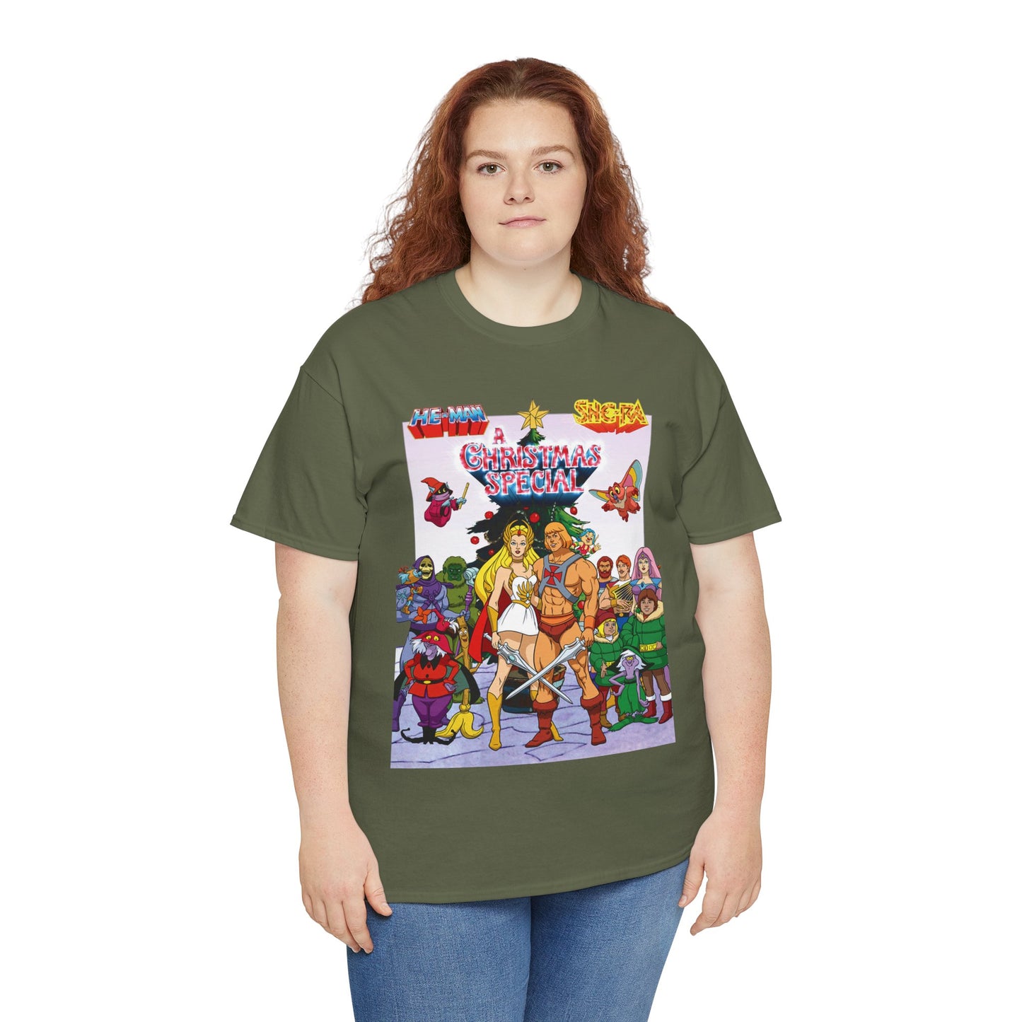 He-Man & She-Ra Christmas Special T-Shirt - MOTU & POP - Upcoming Masters of the Universe 2026 Movie - Filamation Art