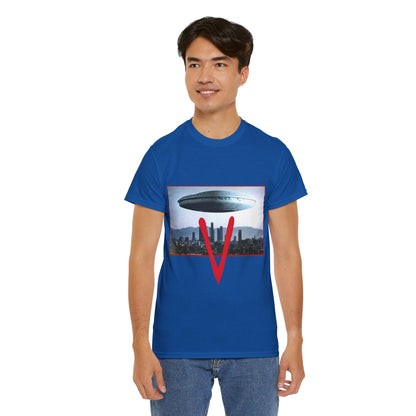 V T-Shirt - The Visitors Mothership - Popular NBC Sci-Fi TV Series from the 1980s