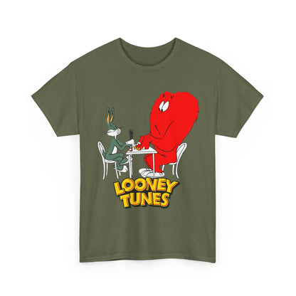 Bugs Bunny & Gossamer T-Shirt - Looney Tunes Cartoon - Popular Halloween Monster Getting a Manicure - Funny, Humorous Image