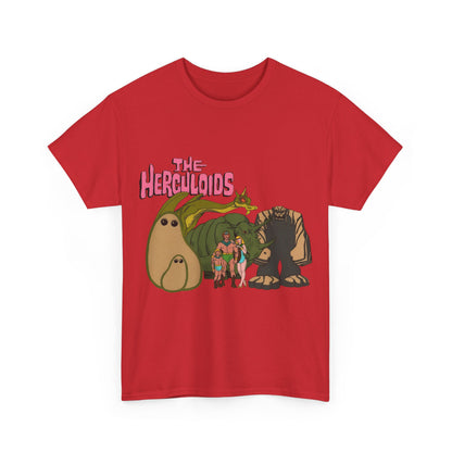 Herculoids T-Shirt - Popular 1960s Hanna-Barbera Cartoon - Zandor, Tara, Dorno, Gloop & Gleep - Amzot - Alex Toth Designs